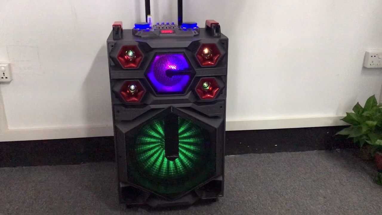 High Quality Portable DJ Trolley Speaker Bluetooth 15 Inch