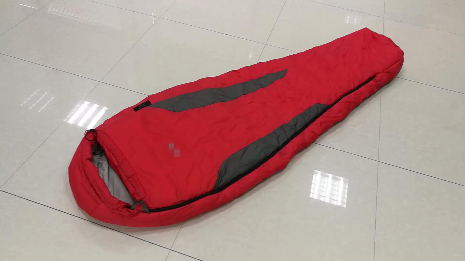 High Quality Craftsmanship Collar Draft Camper Recycled Cold Weather Cotton Sleeping Bag With