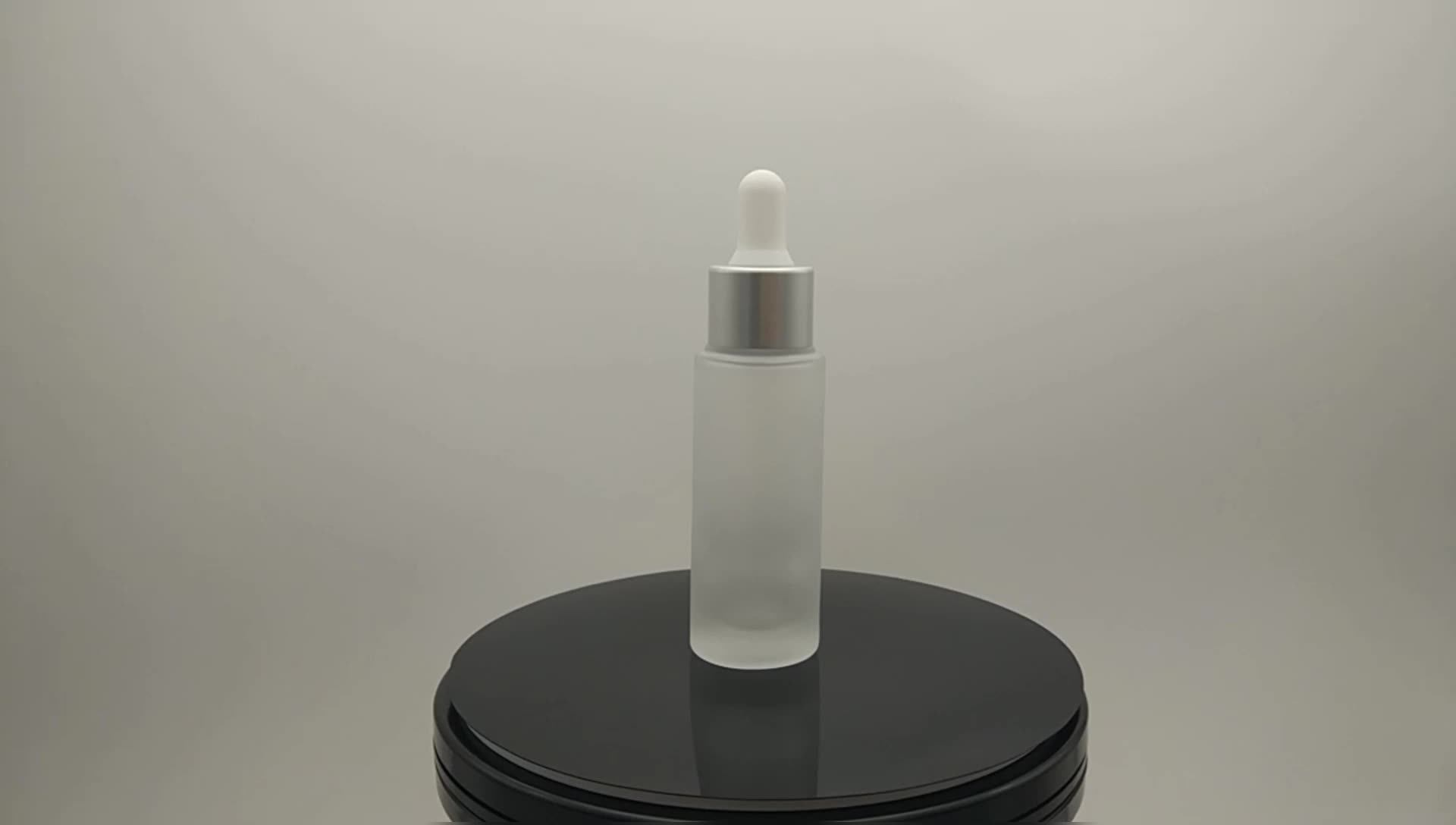 30ml 1oz Tubular Round Cobalt White Glass Olive Oil Dropper Bottle