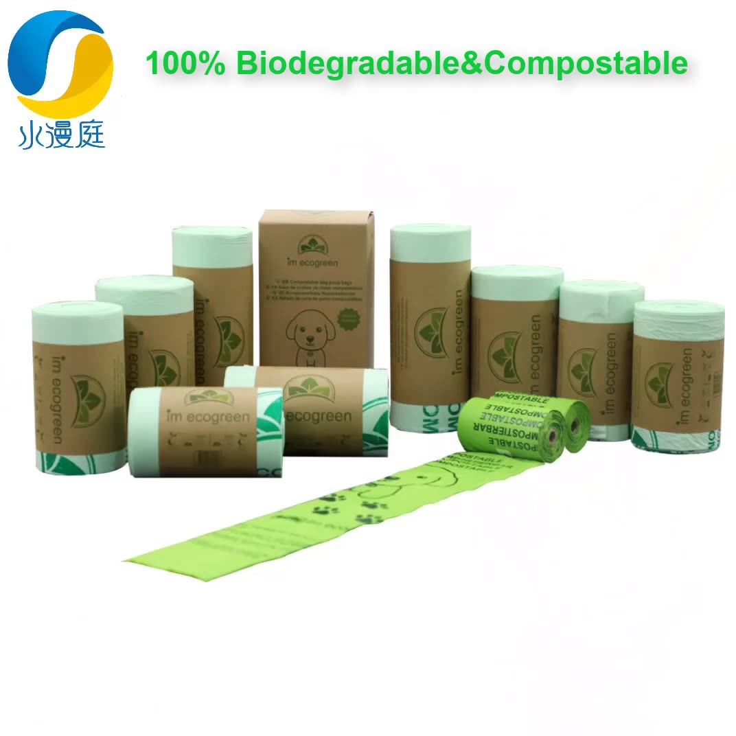 Astmd6400 En13432 Certified Compostable Bags Refuse Sack Trash Bag