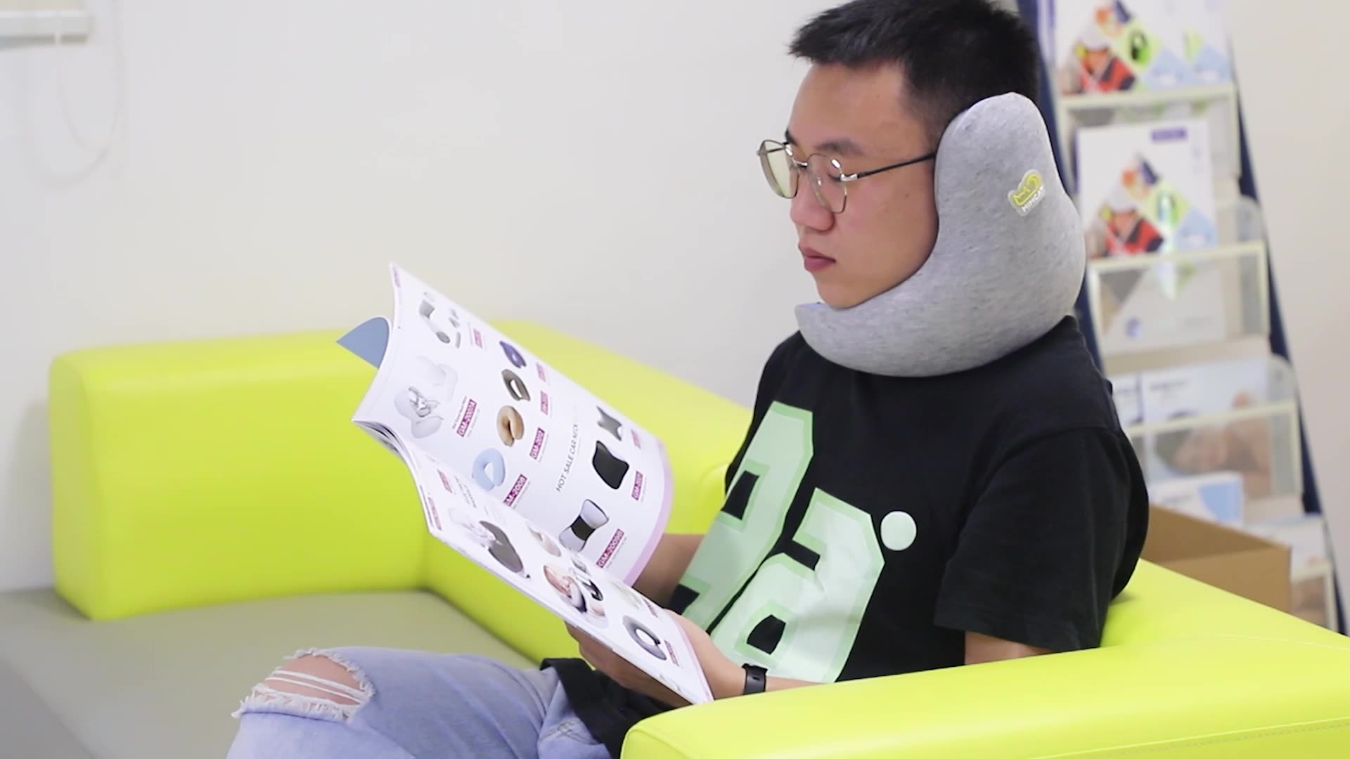 Office Nap Silent Noise Reduction Pillow,Ushaped Headrest Noise