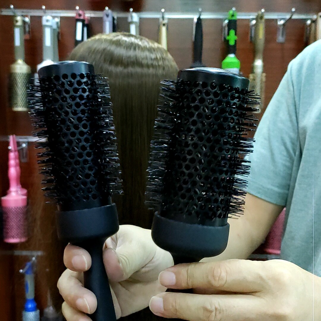 Custom Label Longer Ceramic Aluminum Barrel Nylon Bristle Roller Hair