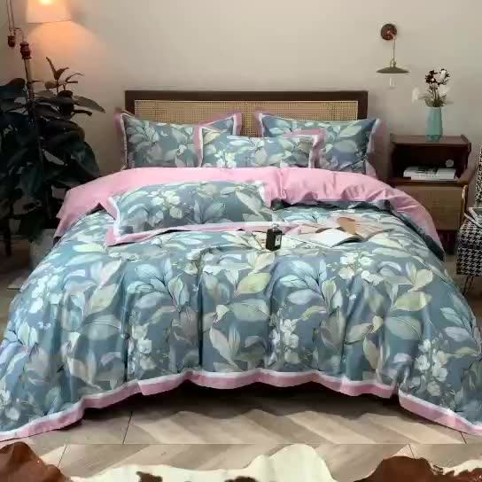 Hot Selling 100 Cotton Bedding Set Customized Bedsheet Set Luxury