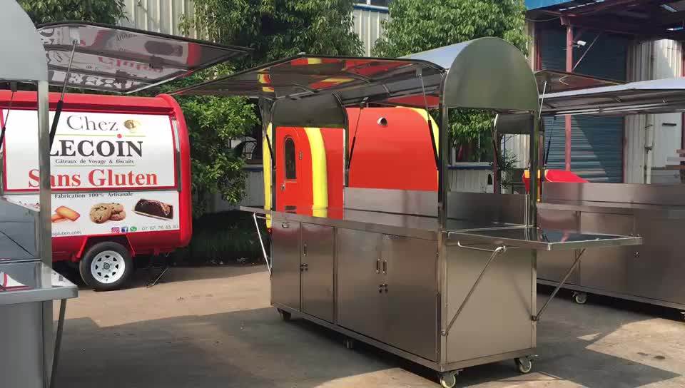 Jxcr240 Shanghai Jiexian Popcorn Machine Cart Food Vending Carts Hot