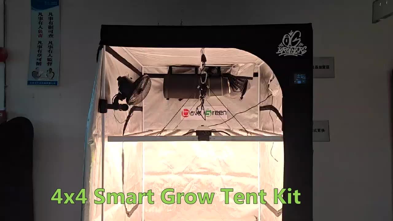 Bava 4x4 Growing Tent Smart Kit 800w Led Grow Light Bar Wifi Controller