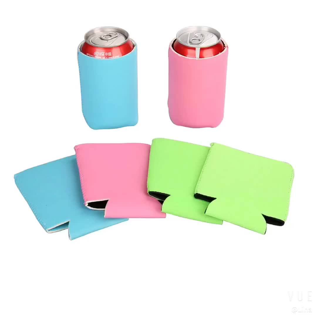 Low Price Folding Foam Neoprene Beer Can Sleeve Cover Thermal Stubby