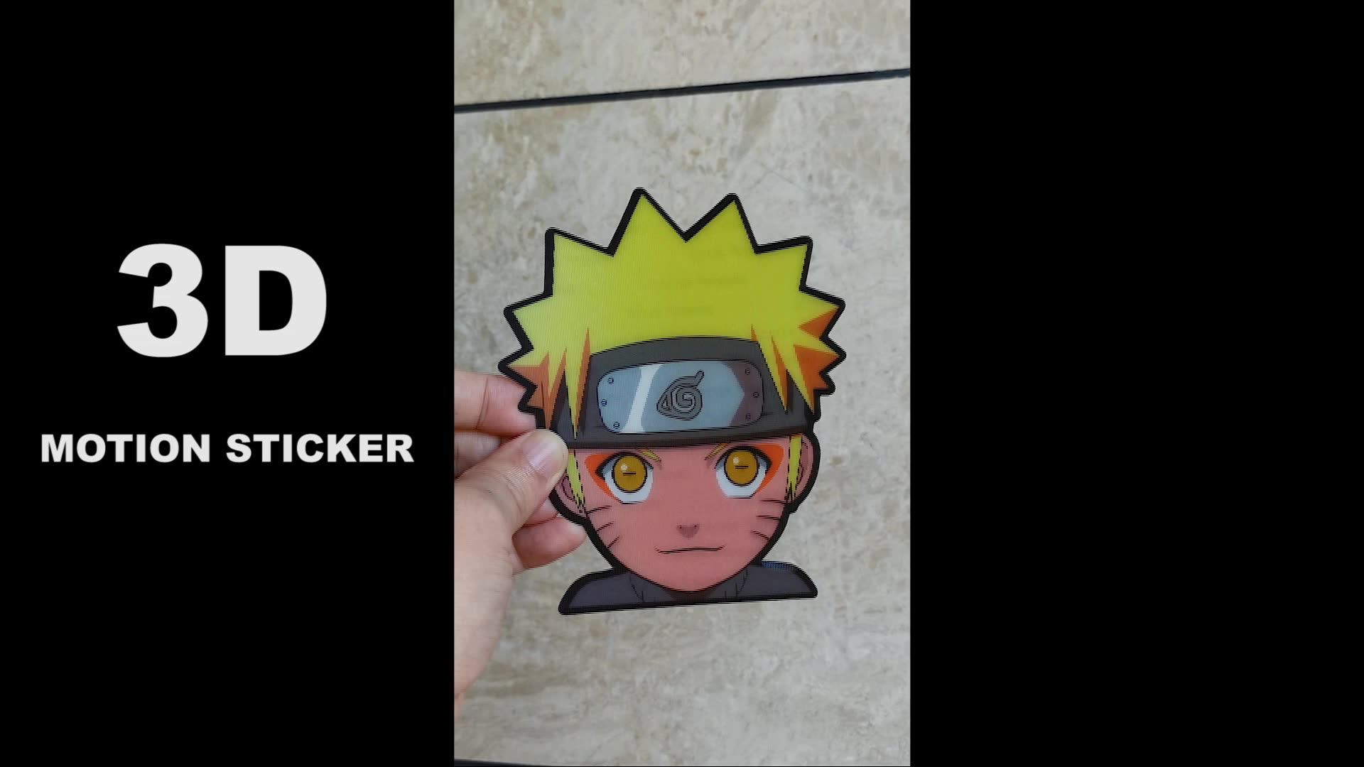 Sasuke Factory Supplier Lenticular Sticker 3d Sticker Effect Anime