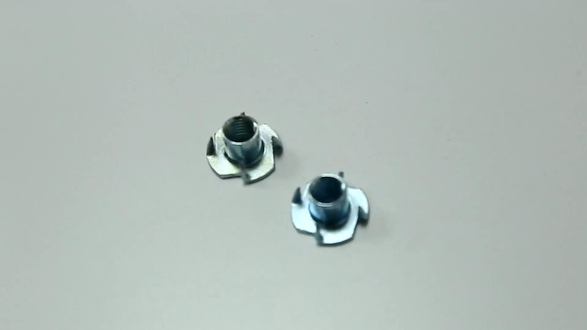 1/4 5/16 3/8 Threaded Steel Galvanized Insert Tee Nuts With Prongs Buy Four Claw Tee Nut