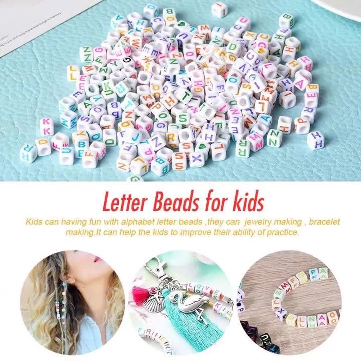 Diy Alphabet Letter Beads Glass Beads Mixed 15 Colors Small Beads Colors 4mm Round Hole 1.0mm