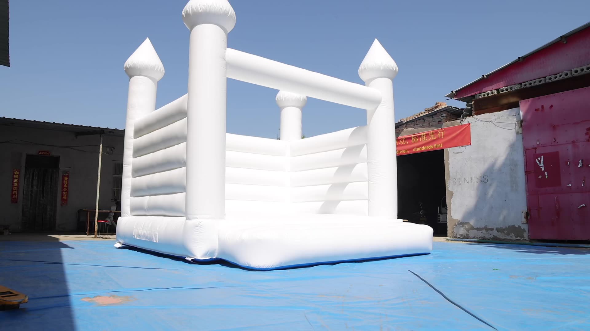White Toddler Unique Wedding Bounce House Slide Bouncy Castle Slide