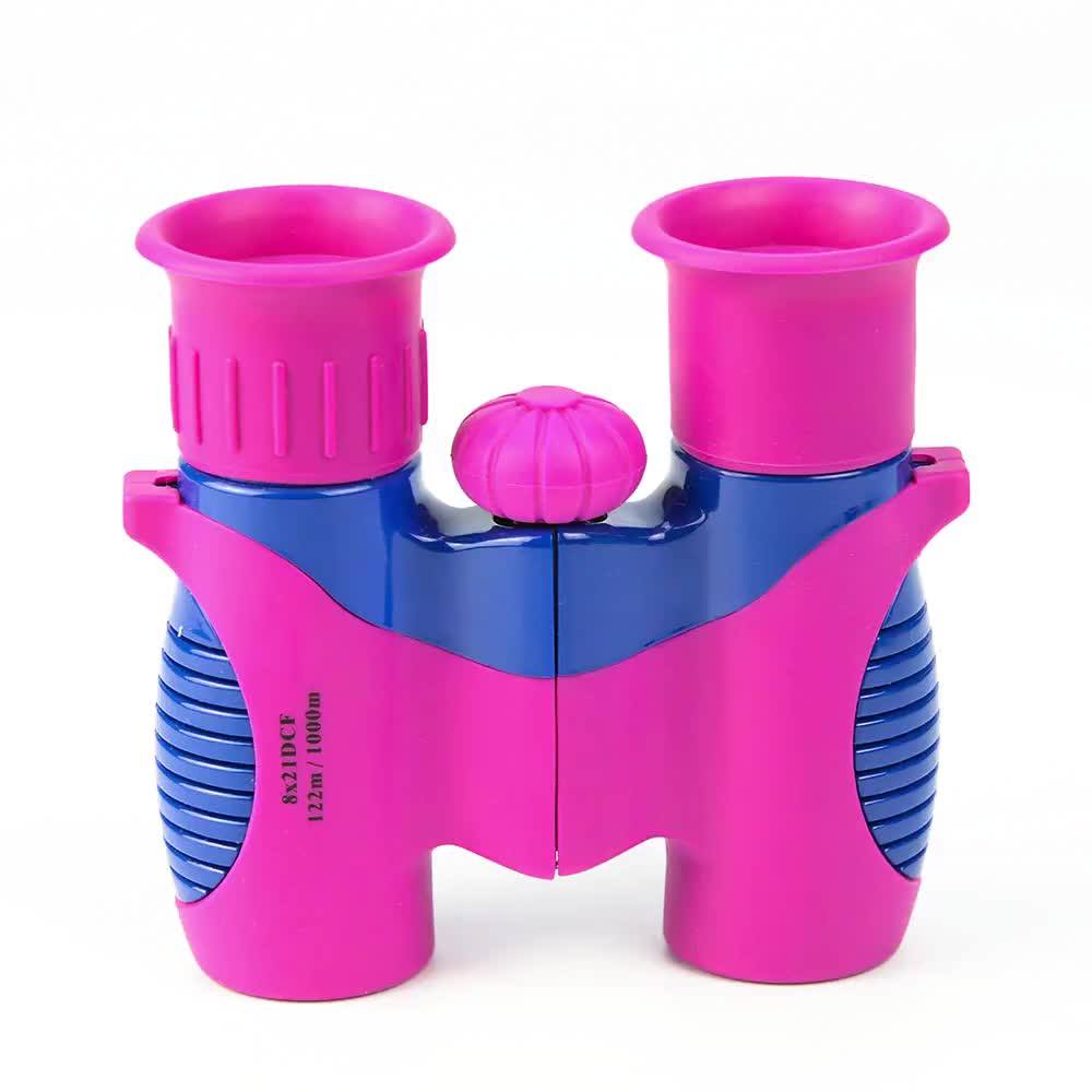 Pink Binoculars For Kids 6x21 Optic Prisms Customised Out Door