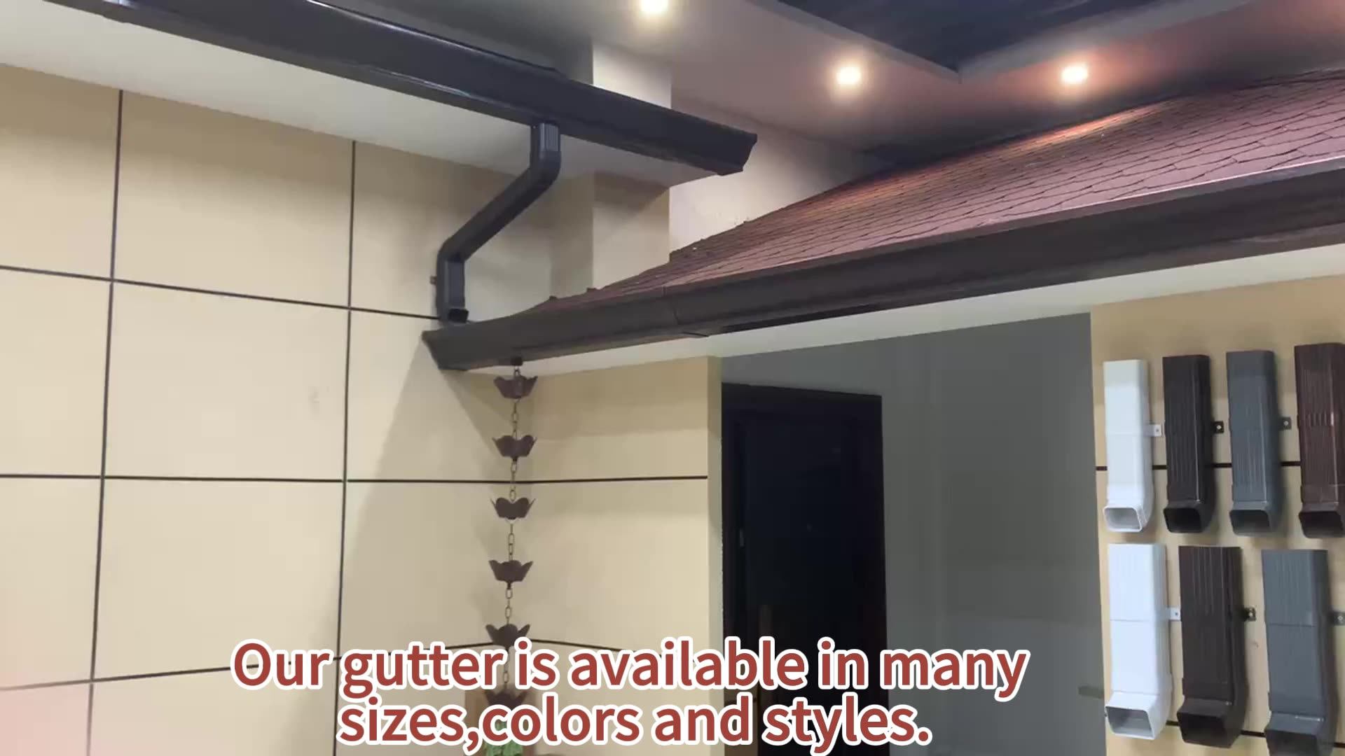 Lightweight Kstyle Pvc Rain Water Roof Gutter Pipe Fitting Plastic