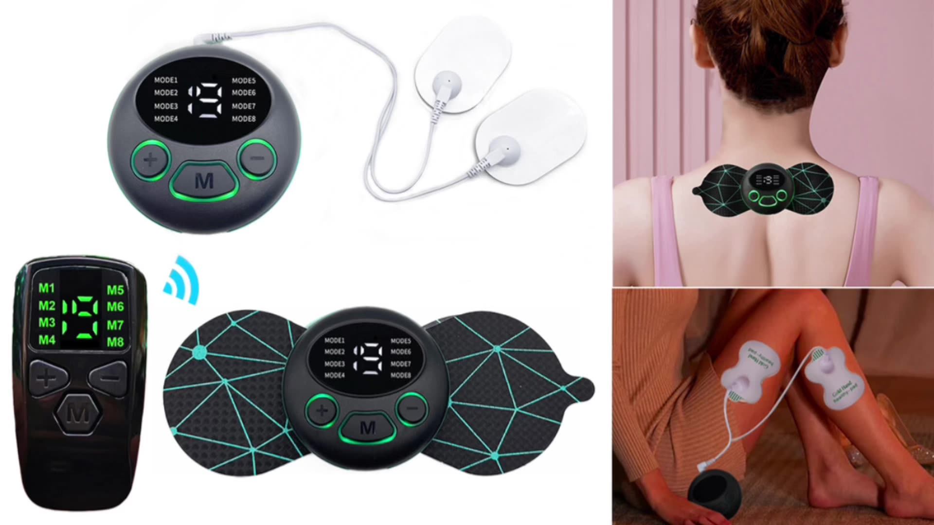 Foot Massager Electrodes Neck Back Pain Relief Device Ems Muscle Stimulator Pad Physical Therapy