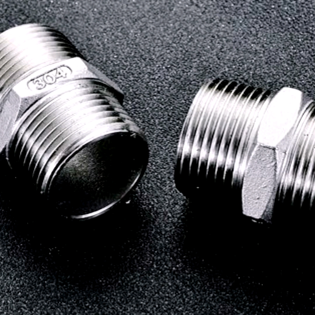Stainless Steel Pipe Fitting Bspt/npt/bsp Double Male Threaded Hex