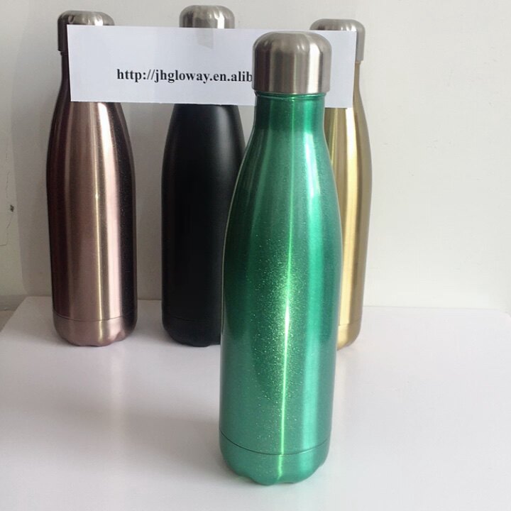 glitter stainless steel water bottle