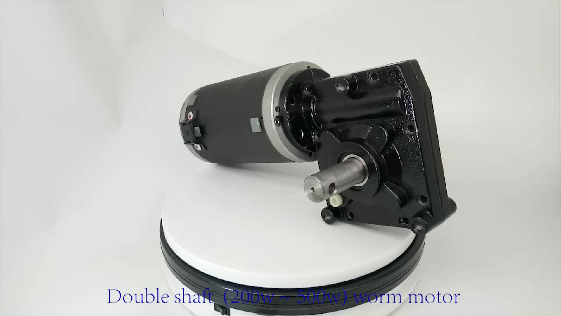 Dual Shaft Worm Gear Motor 120rpm 60rpm 20nm 50nm 12v 24v 350w 200w Dc