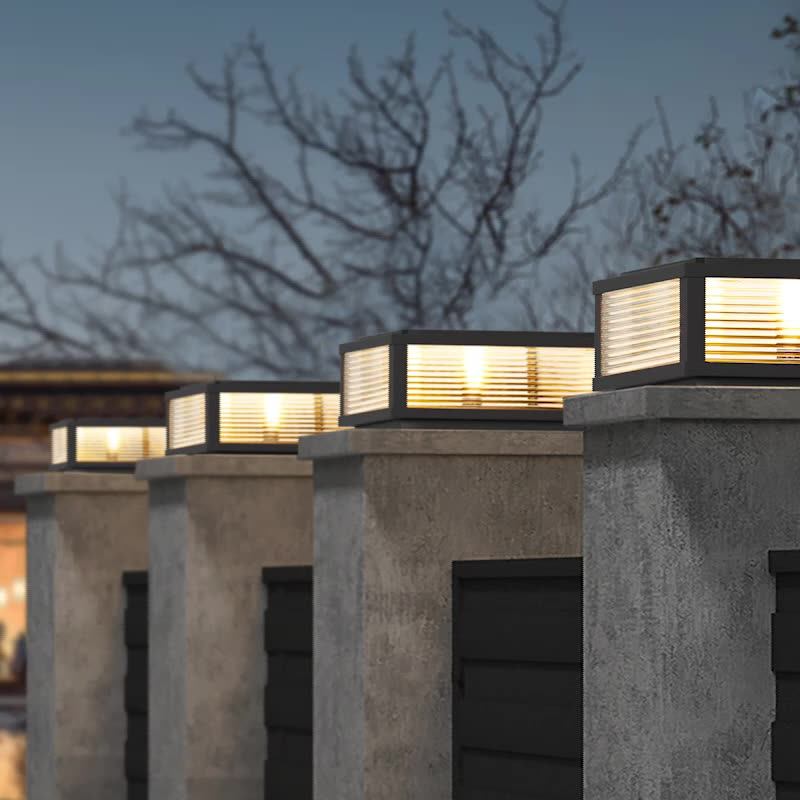 Outdoor Waterproof Gate 85-265v Input Post Lights Pillar Lights E27 ...