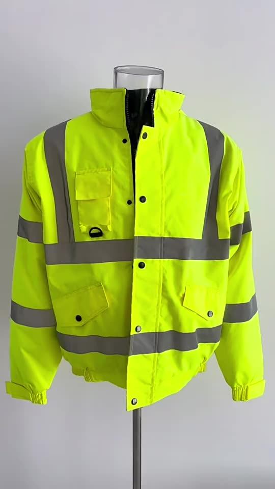Men Outdoor Hi Vis Working Jackets For Men's Safety High Visibility