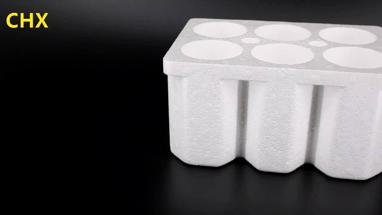 Lightweight Custom Red Wine Foam Packages White Styrofoam Box For