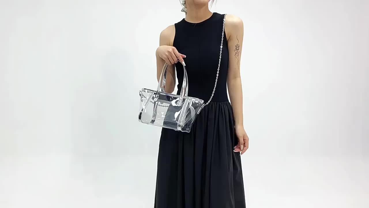 2024 Large Transparent PVC Plastic Summer Beach Waterproof Extra