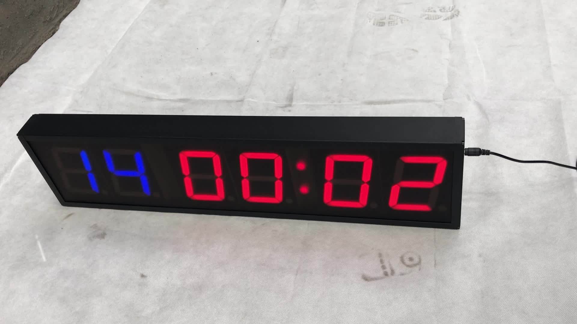 Best 4" Giant Large Led Interval Clock 6 Digit Gym Fitness Countdown