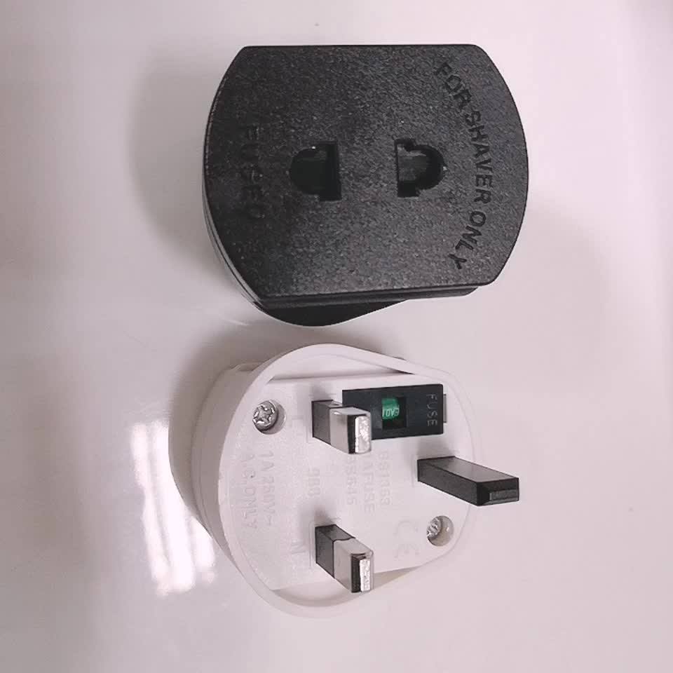 (goods In Stock)1a Fuse Adaptor Plug Us Usa Eu European To Uk Travel