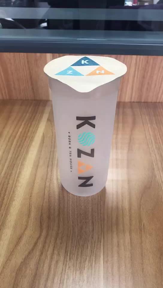 90700ml Custom Printing Frosted U Shape Plastic Boba Tea Cup Buy