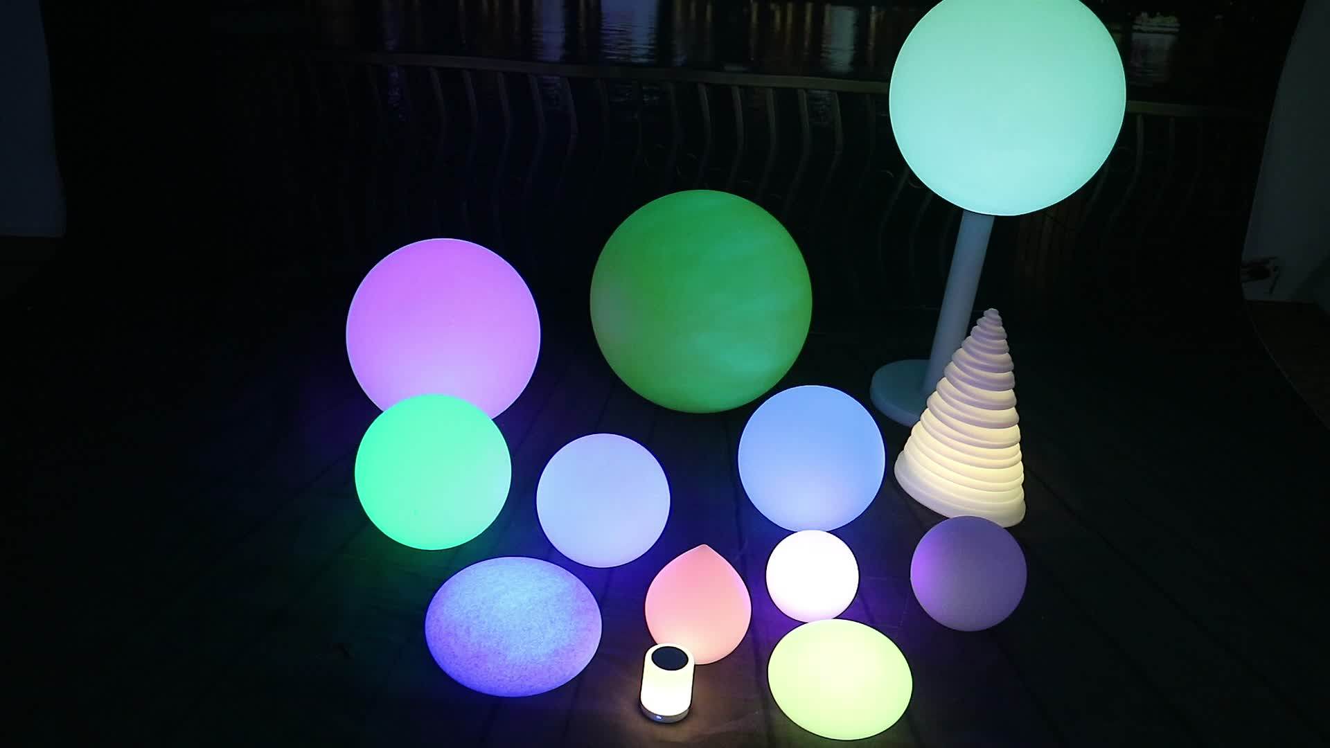 Ip68 Plastic Rechargeable Waterproof Color Changing Led Ballon Light