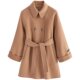 Renaissance petite double-sided woolen coat for women