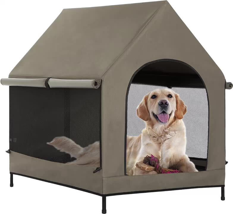 HAITRAL 2-in-1 Indoor Dog House With Removable Cover - Waterproof Elevated Pet Bed For Small/Medium Dogs