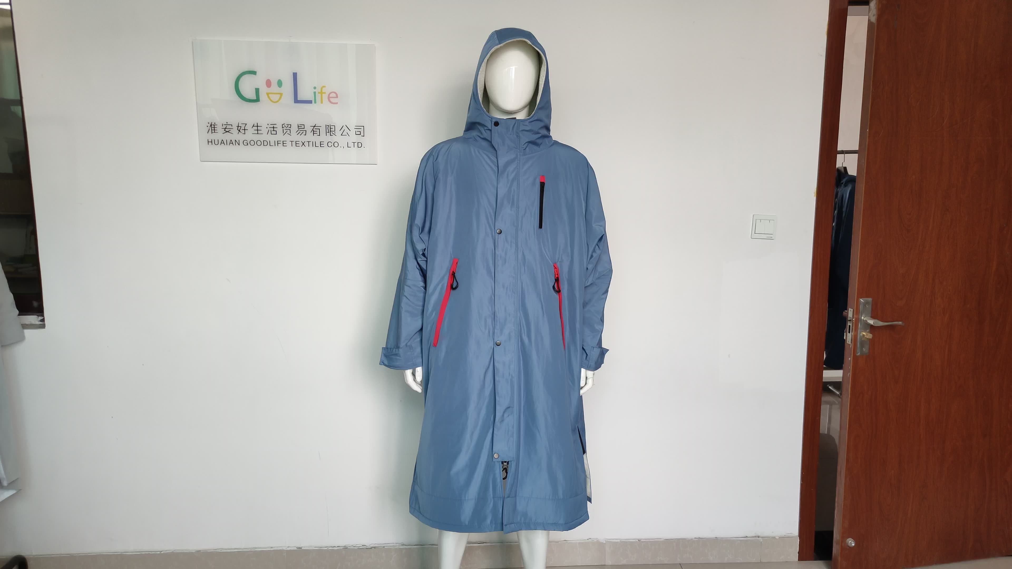 Women And Men Dry Robes Long Sleeve Waterproof Oversized Jacket