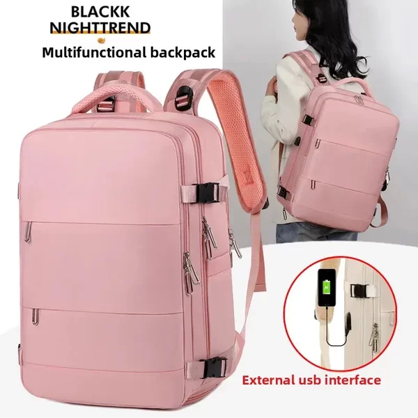 Large-Capacity Backpack with Shoe Compartment, Wet and Dry Separation, Commuter Travel Bag, Fashionable Business Backpack, Ultra-Light Computer Bag