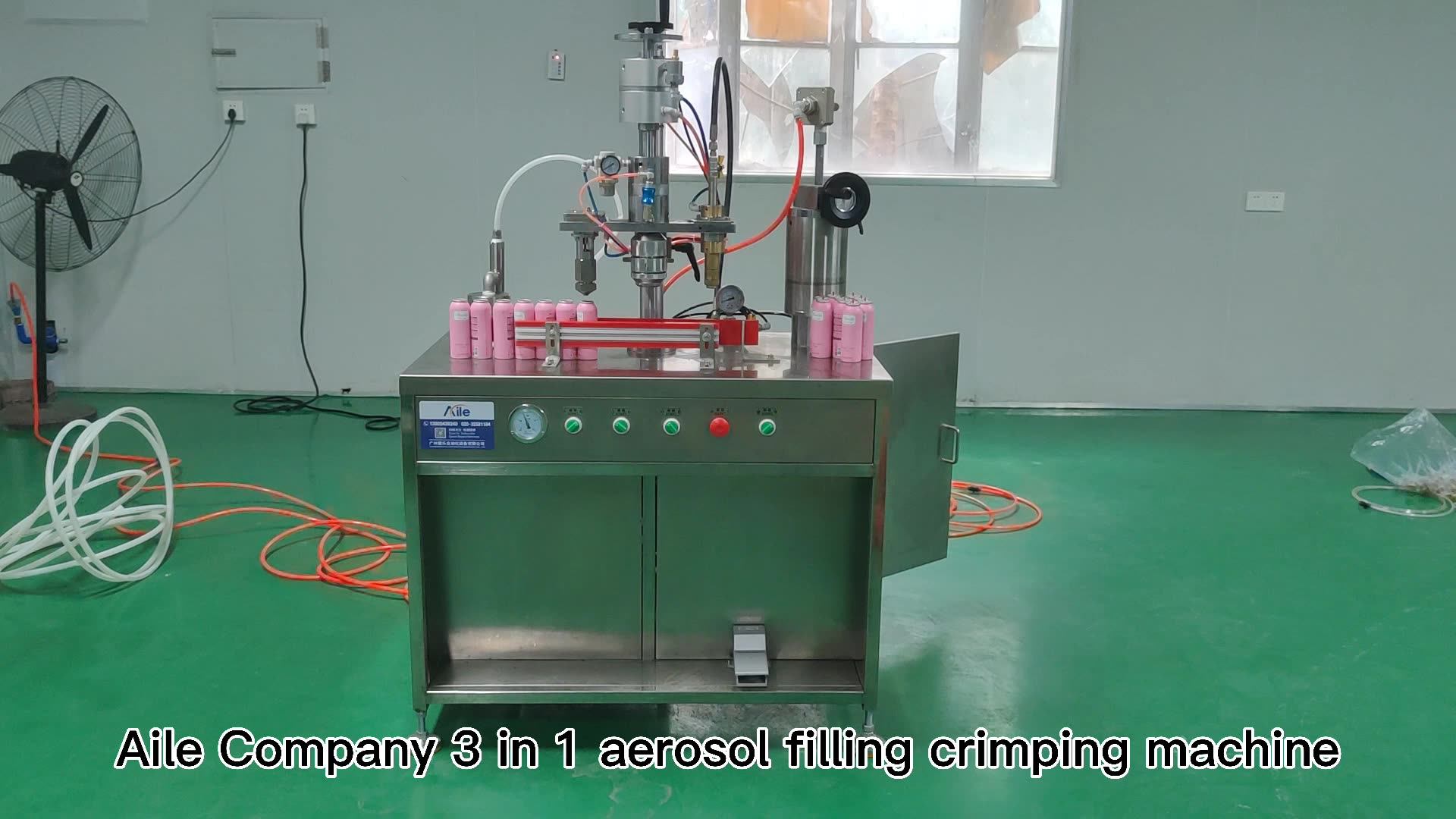 Factory Semi Auto Aerosol Can Spray Paint Filling Machine Fibras