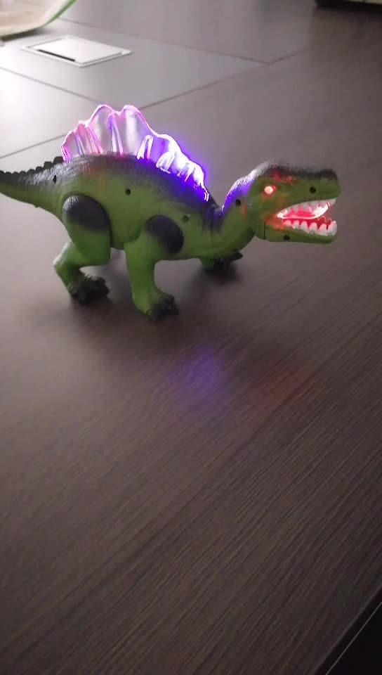 Plastic Bo Dinosaur Toy With Sound Led Light Up Walking Realistic