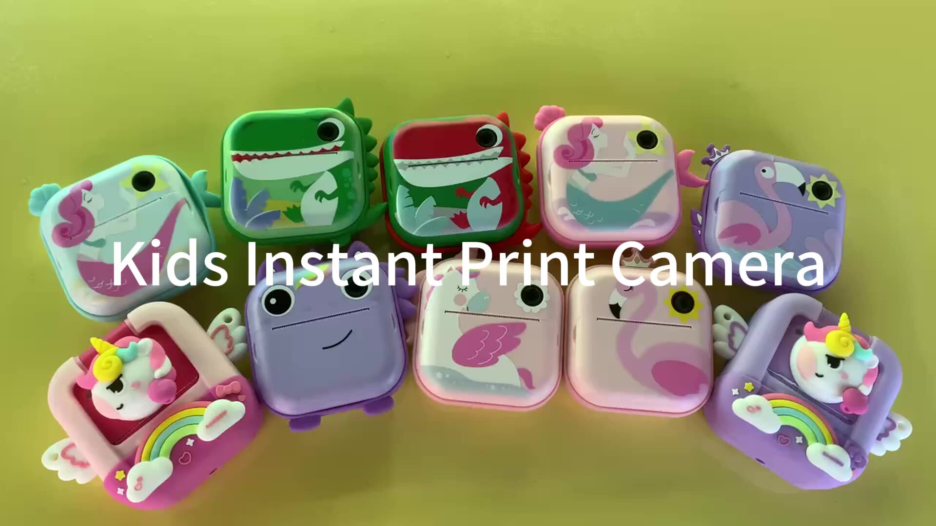Cute Unicorn Kids Instant Printing Film Cameras Infantil Portable ...