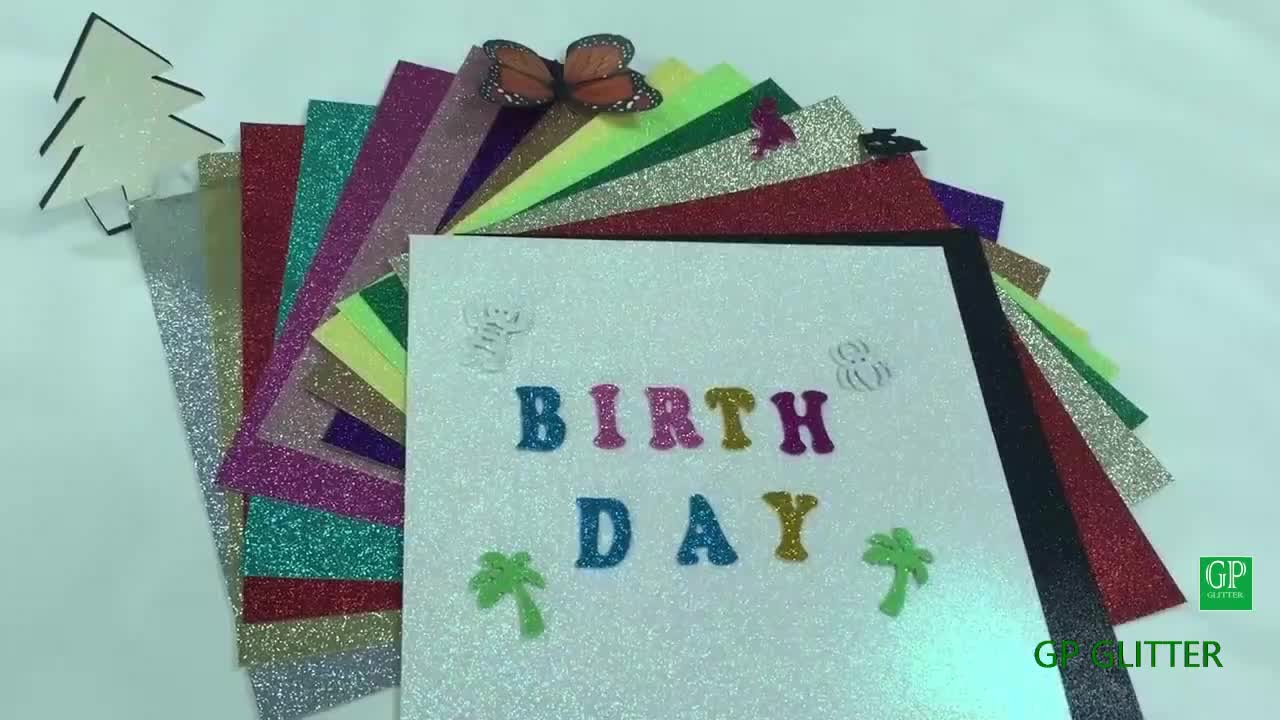 Glitter Cardstock For Making Letter Banners / Ornament Shapes / Diy