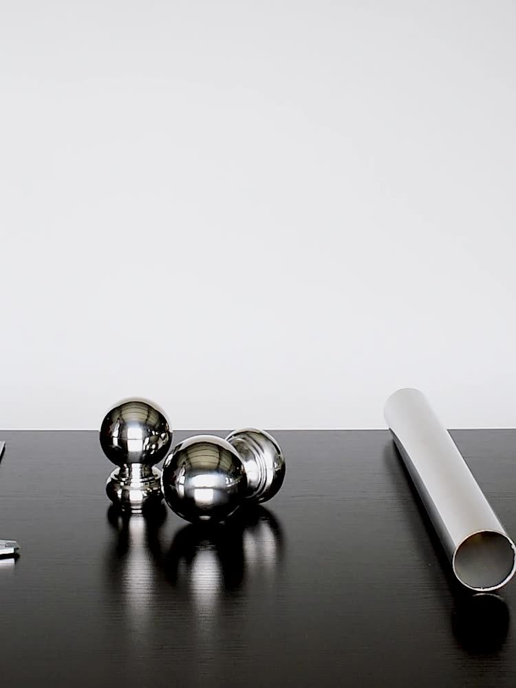 Stainless steel round ball Hollow ball with seat 304 gate wall pillar decorative ball Stair handrail boutique ball holder