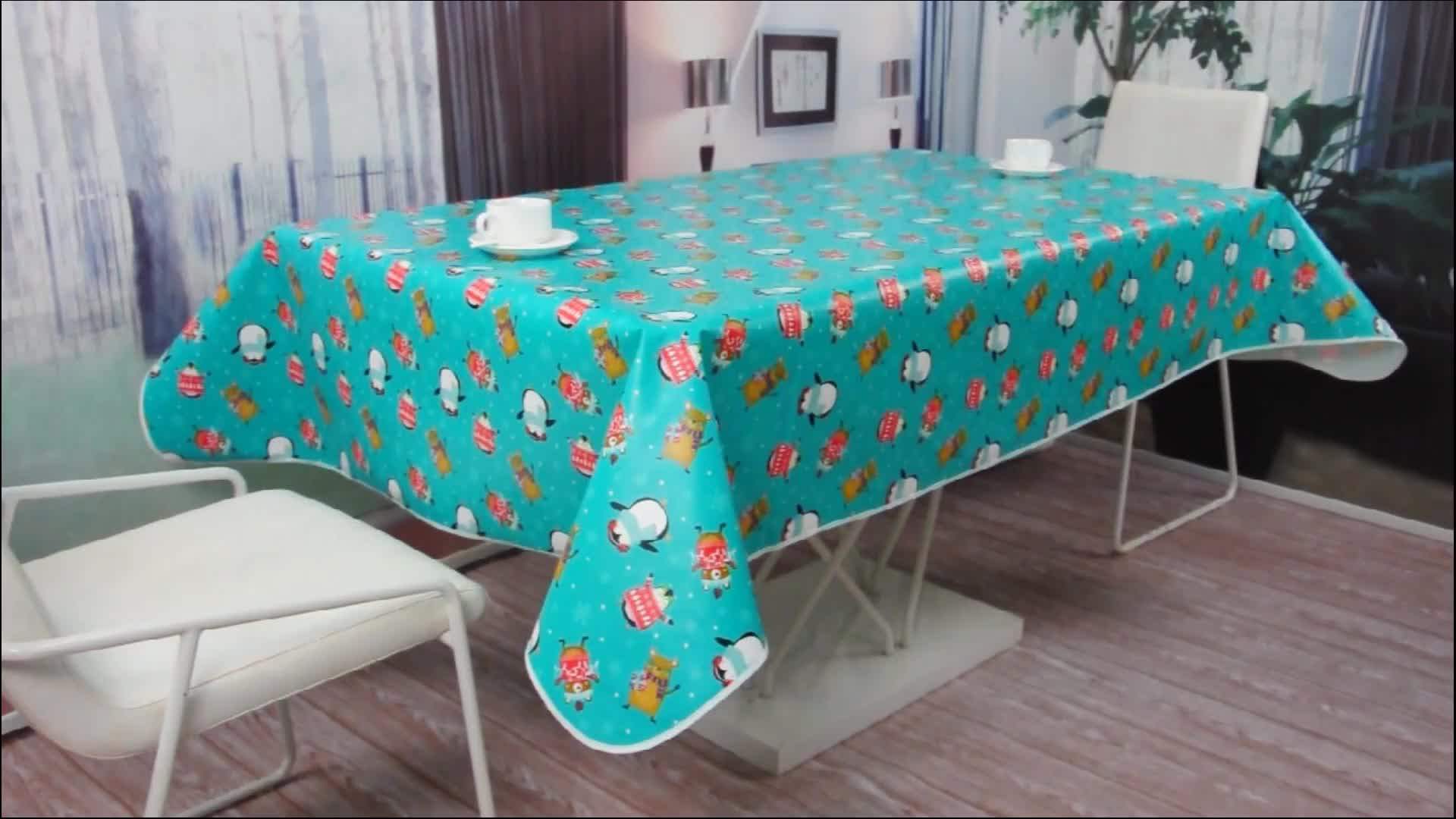 Printed Plastic Table Cloth Pvc Waterproof Table Cover Pvc Tablecloth