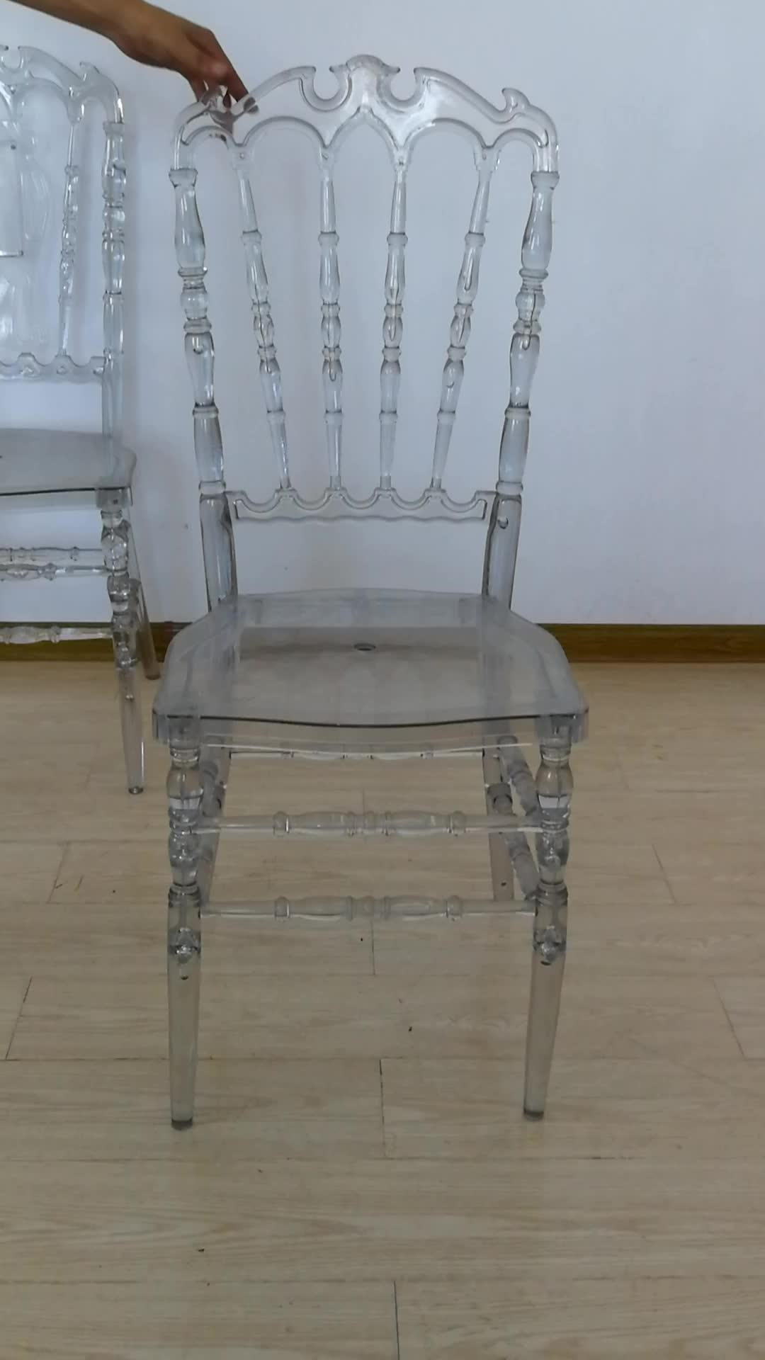 Clear Plexi Plastic Resin Plastic Crystal Napoleon Acrylic Chair