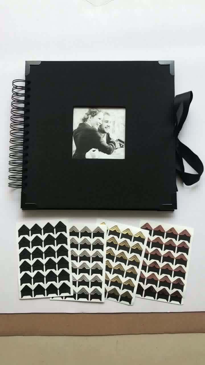 12x12 Black Album (black Box),Black Paper Album (80 Pages),Paper