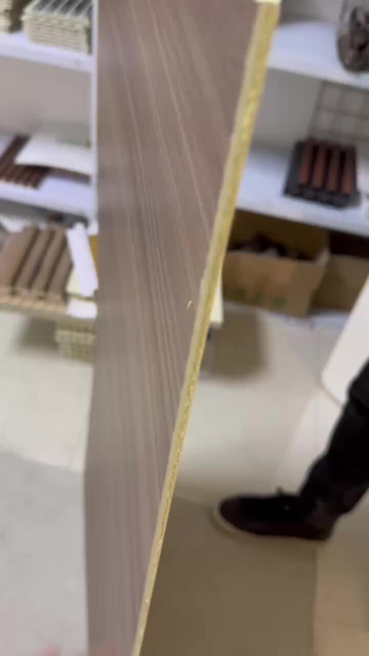 Coextruded Wall Panel Wood Veneer Background Wall Bamboo Charcoal Wood Veneers Wpc Foam Board