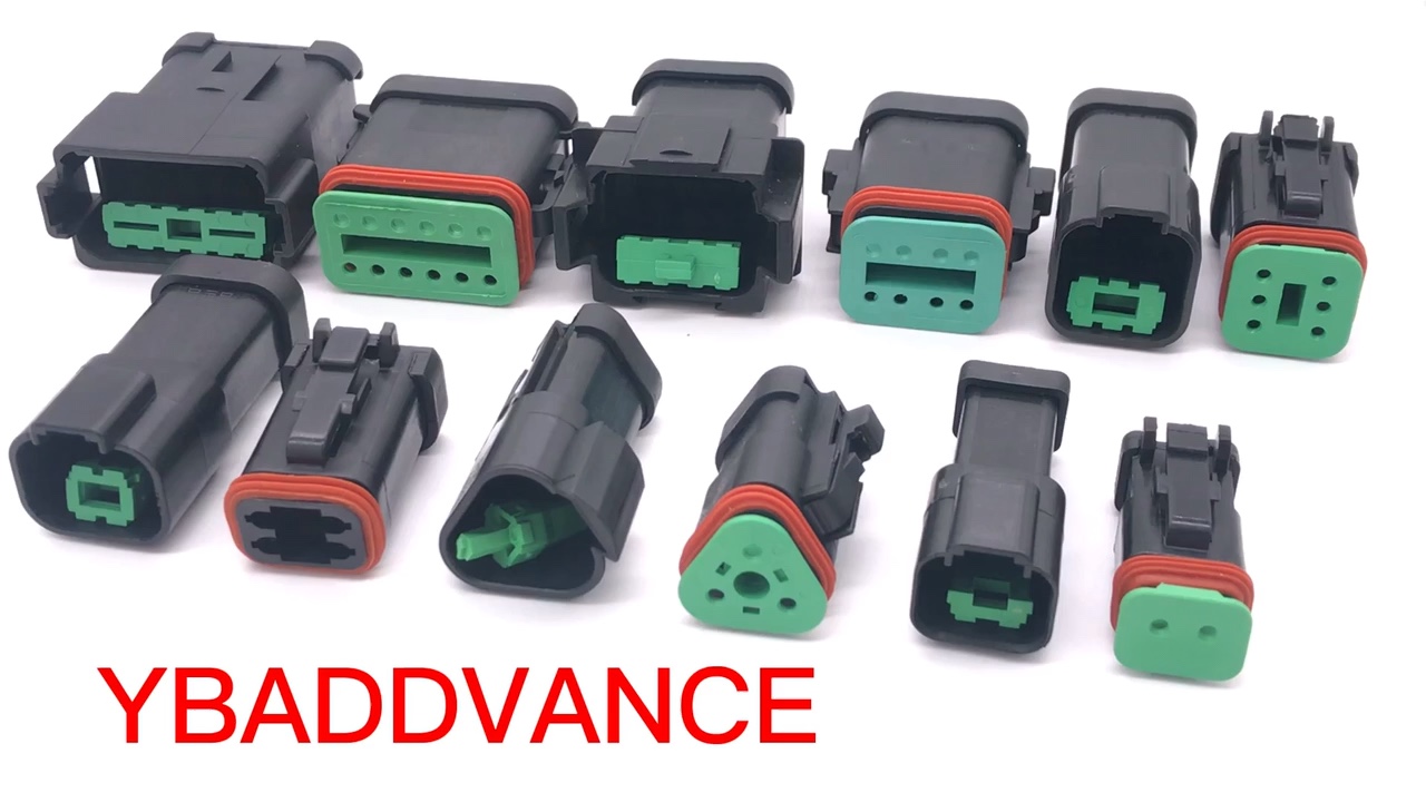 Deutsch Dt Series 3 Way Socket Connector Kit Dt043p + Pins & Wedglock