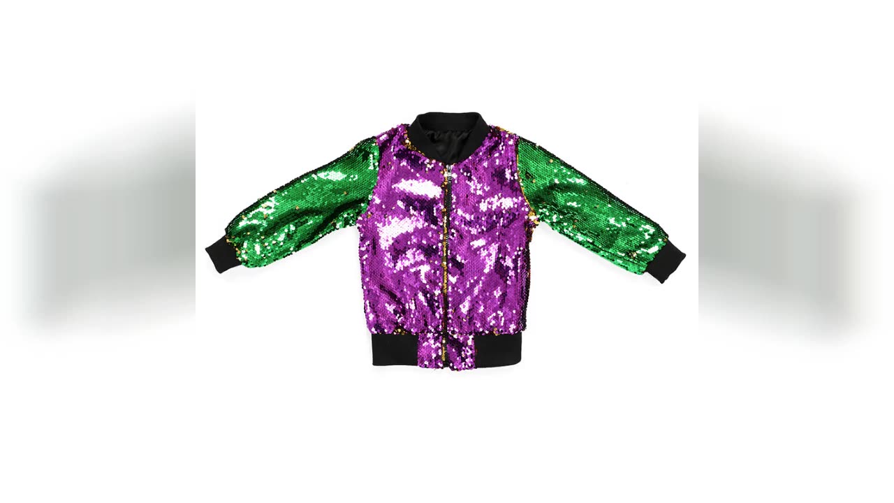 Flip Bomber Jacket Sequin Jacket 