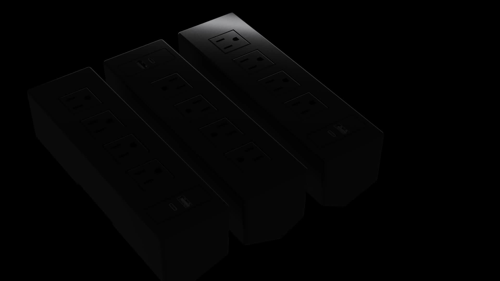 Surge Protected Outlet Desk Clamp Power Strip Usb Charging Strips