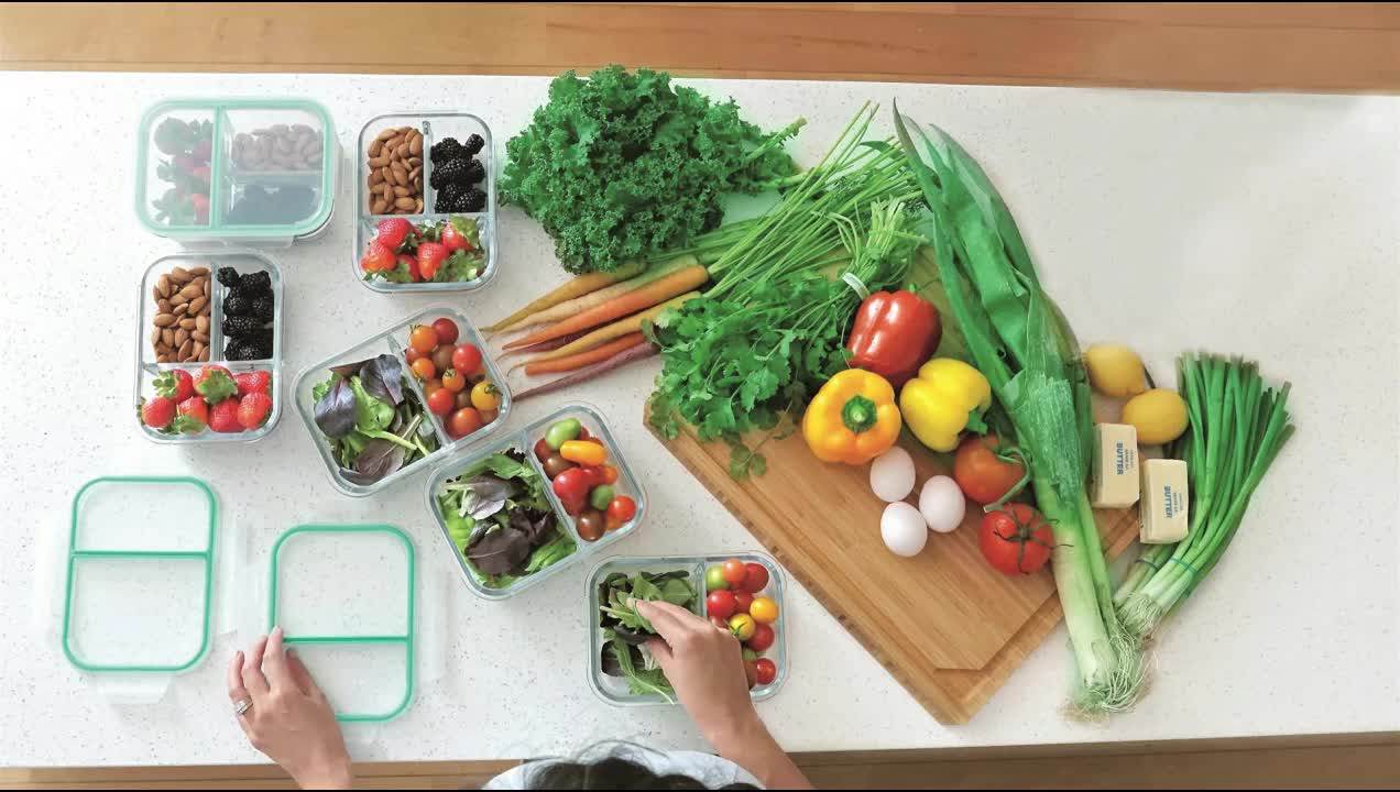 Food Storage Container With Lid 3pcs Gift Set Bpa Free/glass Meal Prep