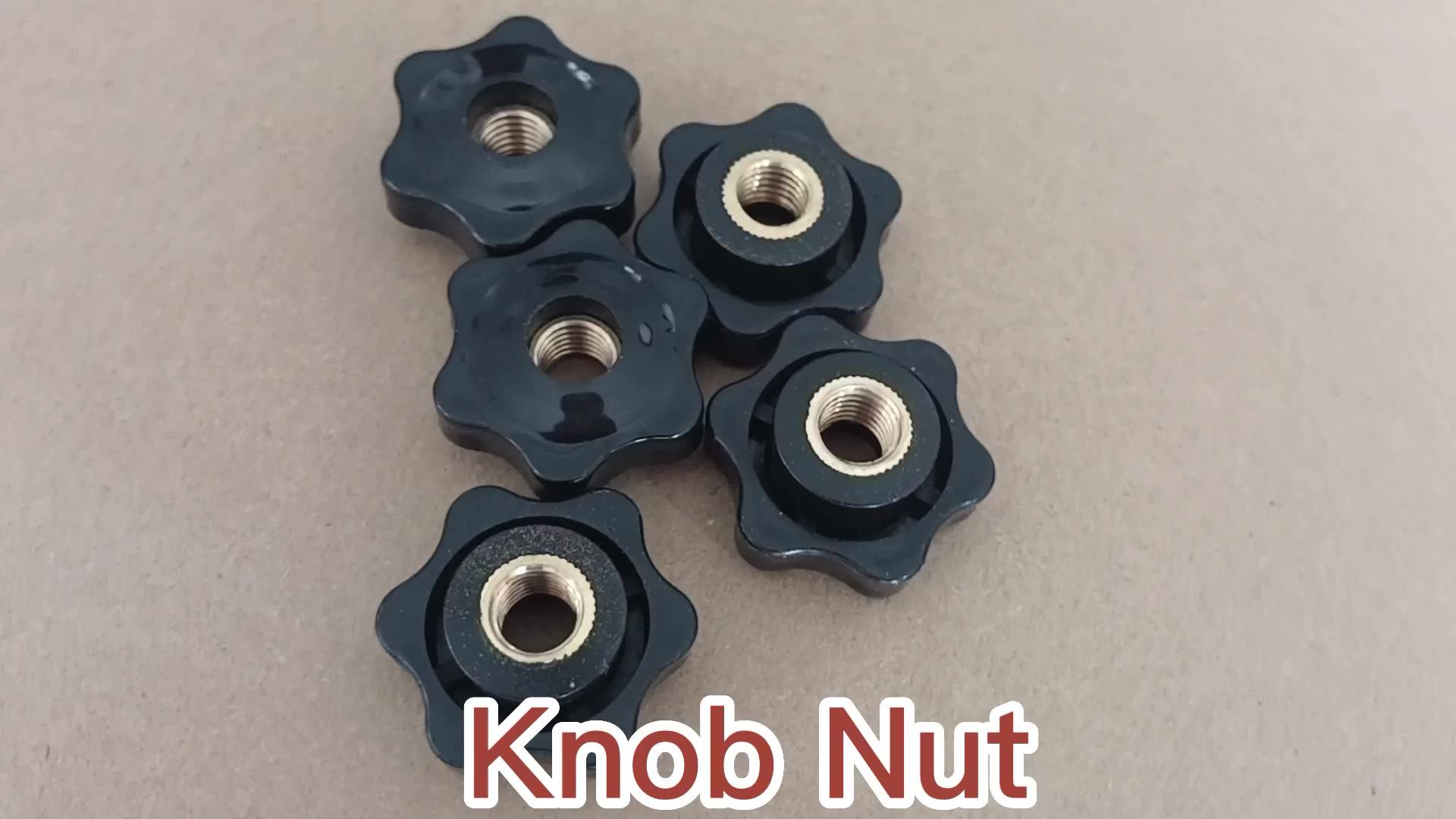 M5 M6 M8 M10 Black Plastic Pentagram Head Star Thumb Nuts Hand Grip