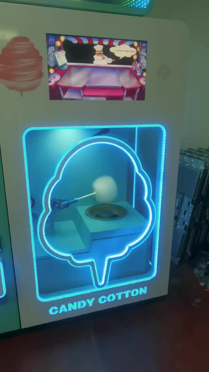 Factory Direct Cotton Candy Vending Machine Support Multilanguage