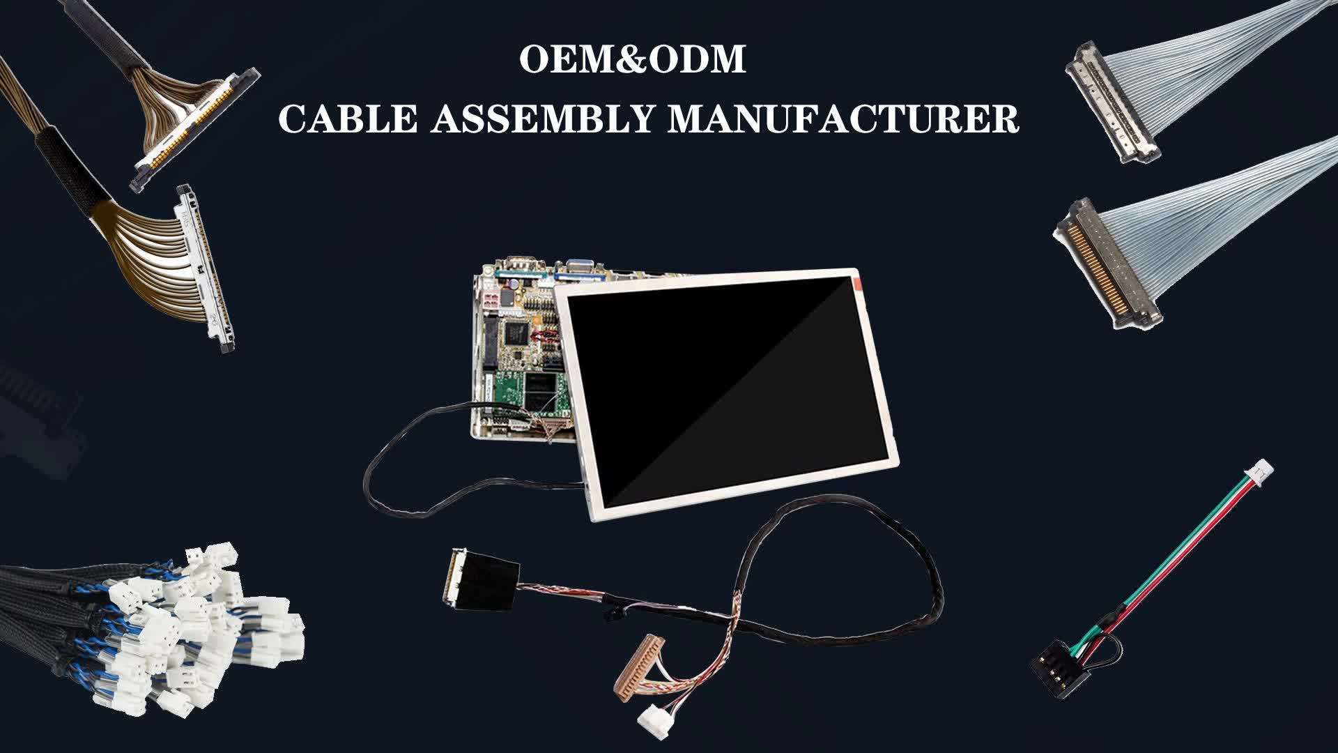 30 Pin Lvds Cable Jae Fix30 Edp Cable For Shielded Custom Lcd Panel