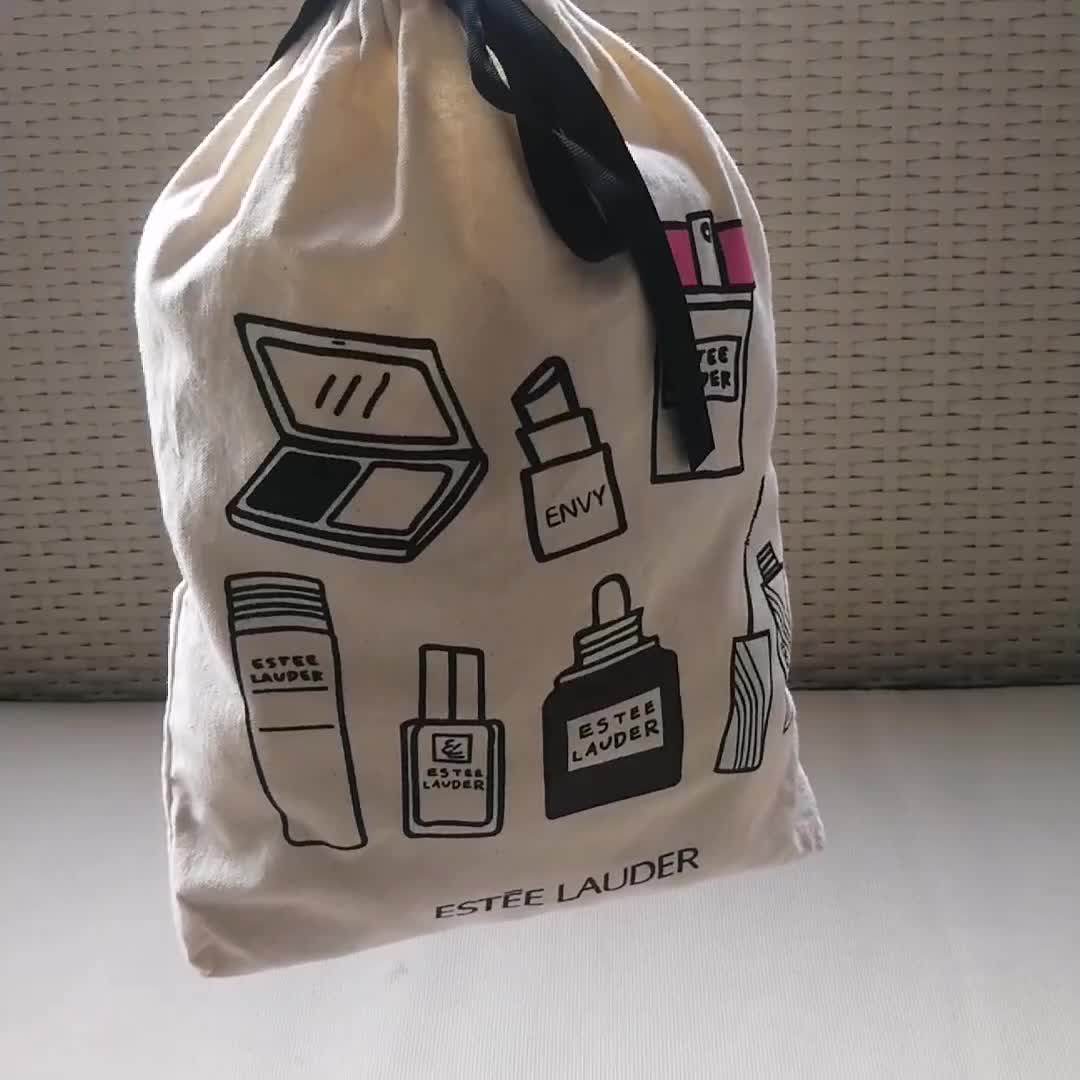 Recycled Wholesale Cotton Canvas Drawstring Cosmetic Bag Buy