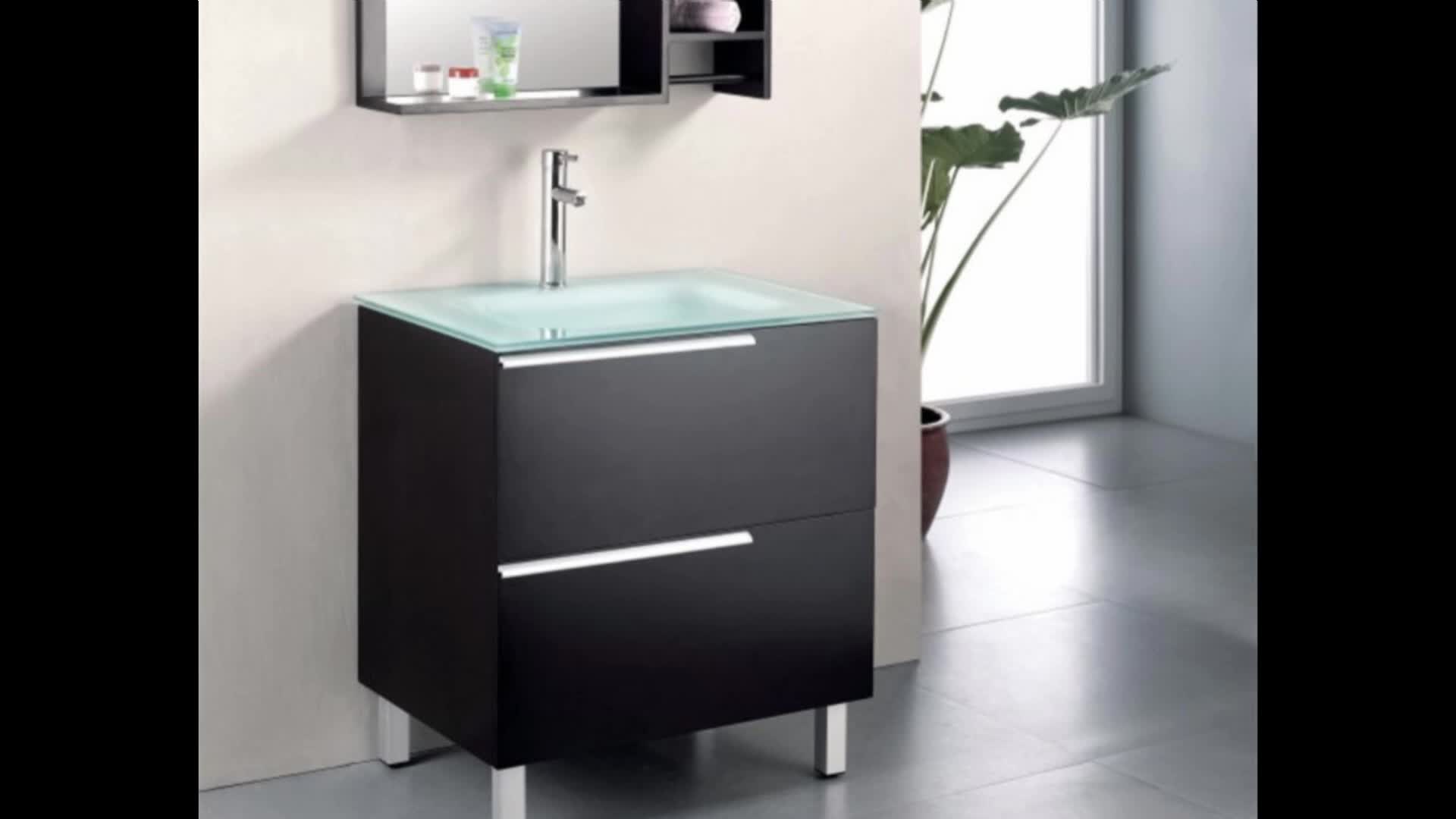 Hiasan Dinding Kayu Solid Tunggal Wastafel Kamar Mandi 